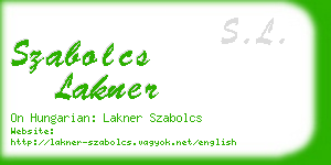 szabolcs lakner business card